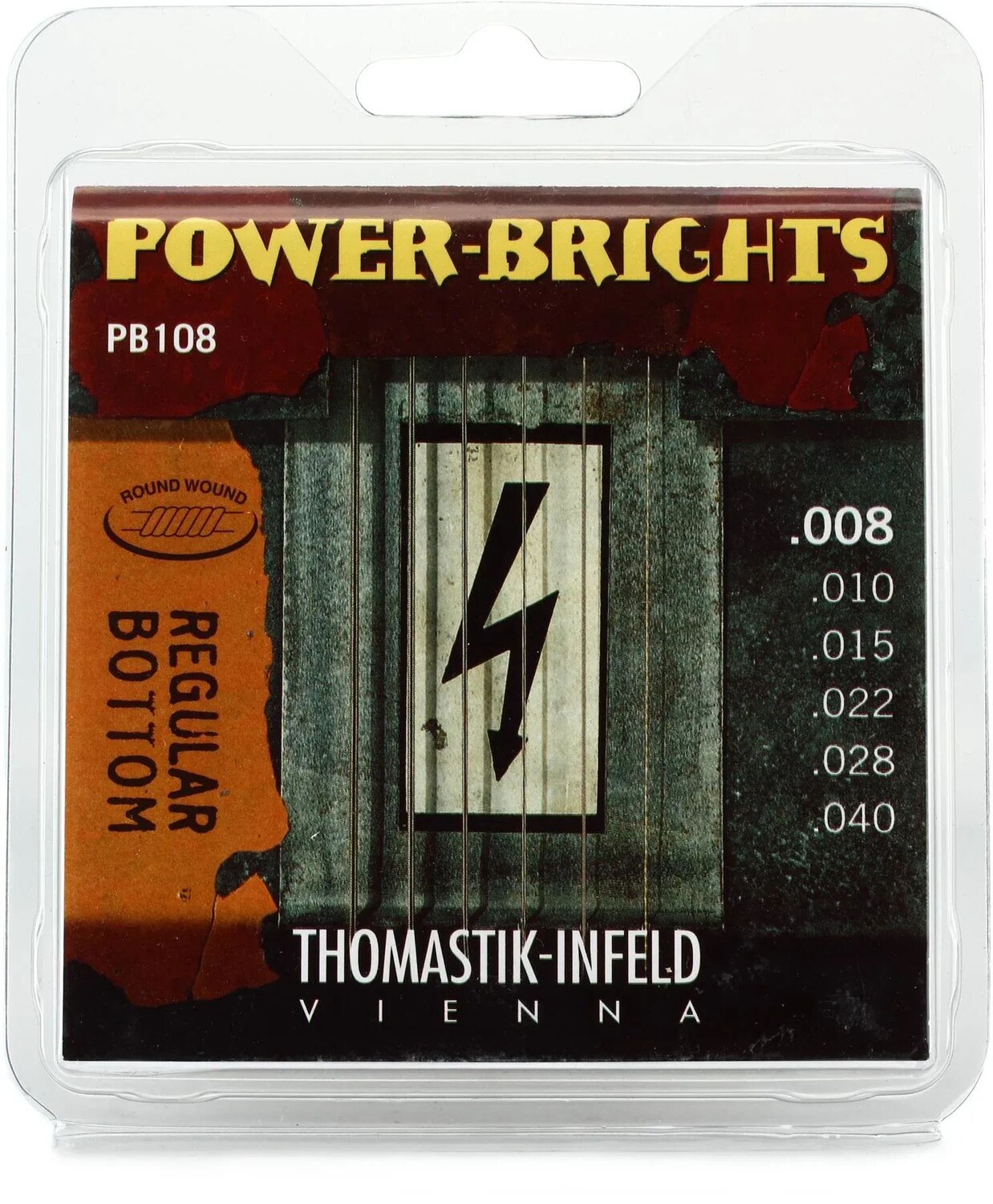 

Струны для электрогитары Thomastik-Infeld PB108 Power-Brights — .008-.040 сверхлегкие
