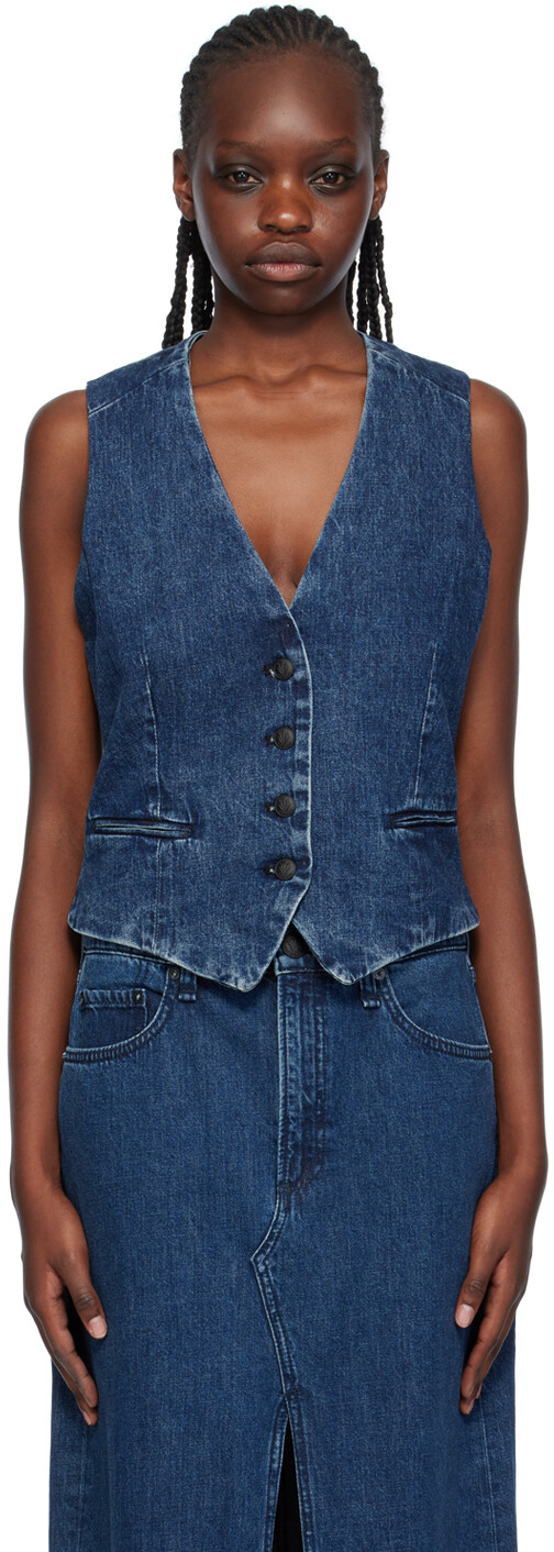 

Темно-синий джинсовый жилет Priya Rag & Bone