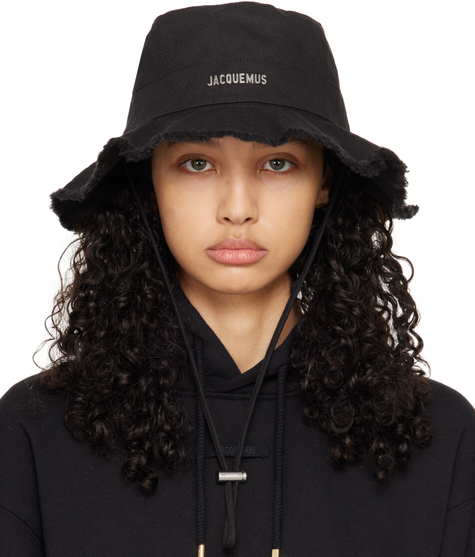 

Черная пляжная шляпа Les Classiques 'Le bob Artichaut' Jacquemus