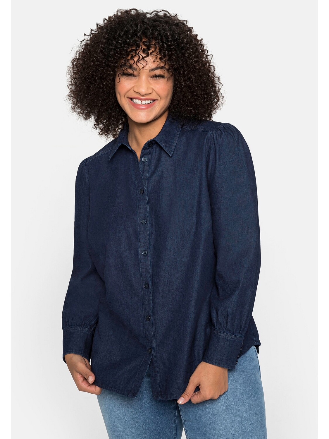 

Блуза sheego Jeans, цвет dark blue Denim
