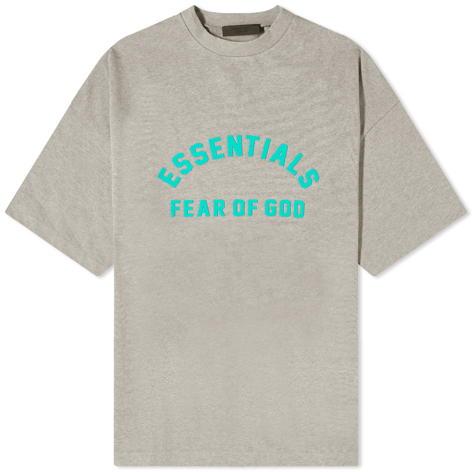 

Футболка Fear Of God Essentials Spring Printed Logo, цвет Dark Heather Oatmeal