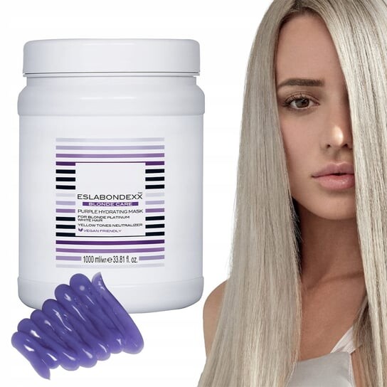 

Маска для волос, нейтрализующая желтые тона, 1000 мл Eslabondexx, Blonde Care Purple Hydrating Mask
