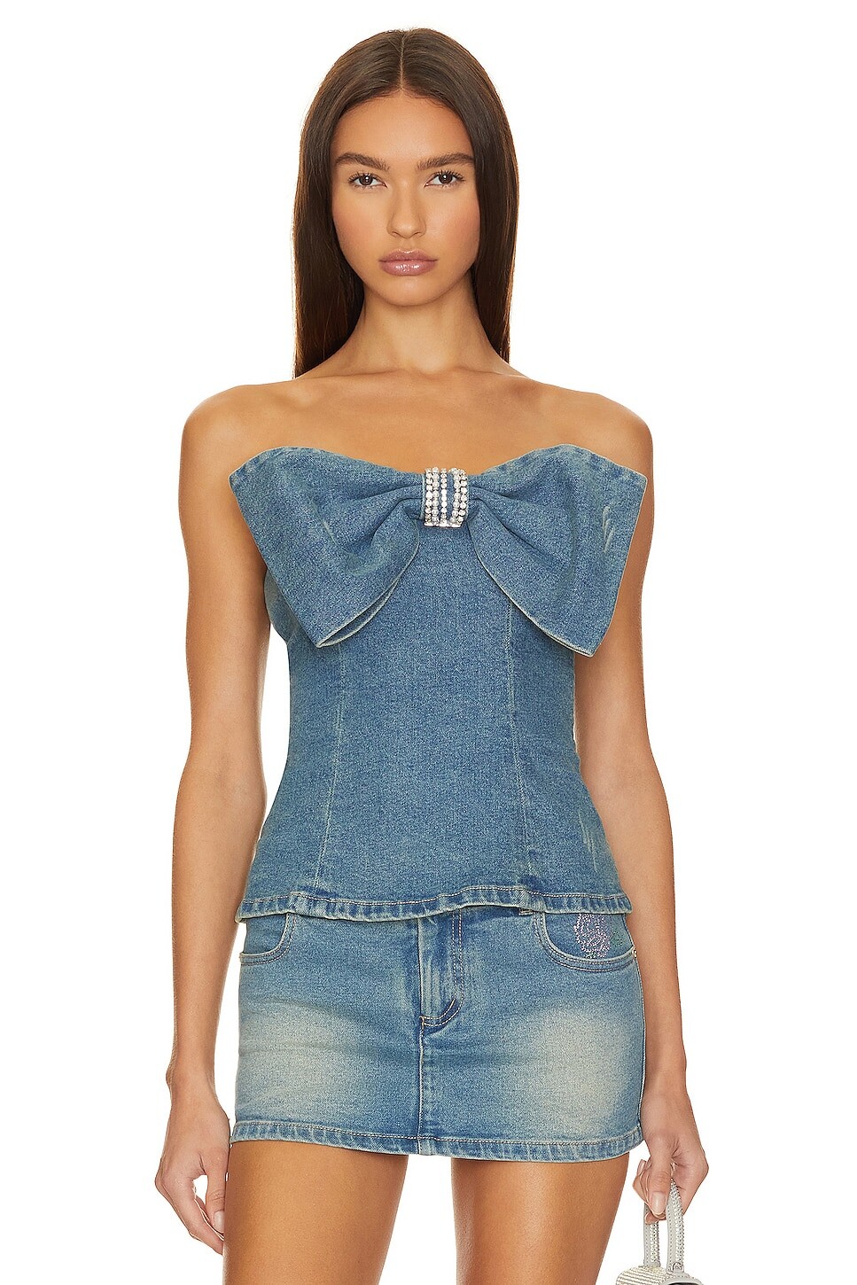 

Топ Nana Jacqueline Kate Denim Tube, цвет Denim