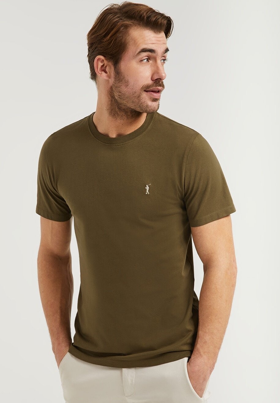 

Базовая футболка Short Sleeve Rigby Go Polo Club, цвет dark olive