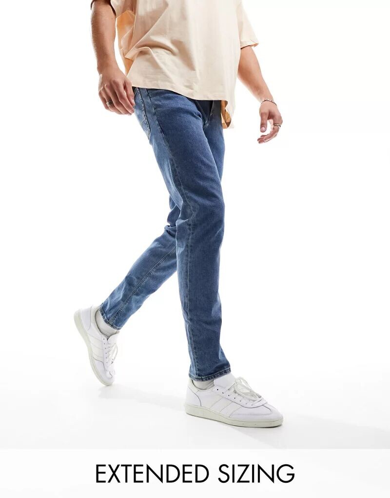 

Синие джинсы узкого кроя ASOS
