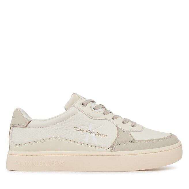 Кроссовки Calvin Klein Jeans Classic Cupsole Low Lth Ml Fad YM0YM00885 Creamy White/Eggshell 0GF, бежевый