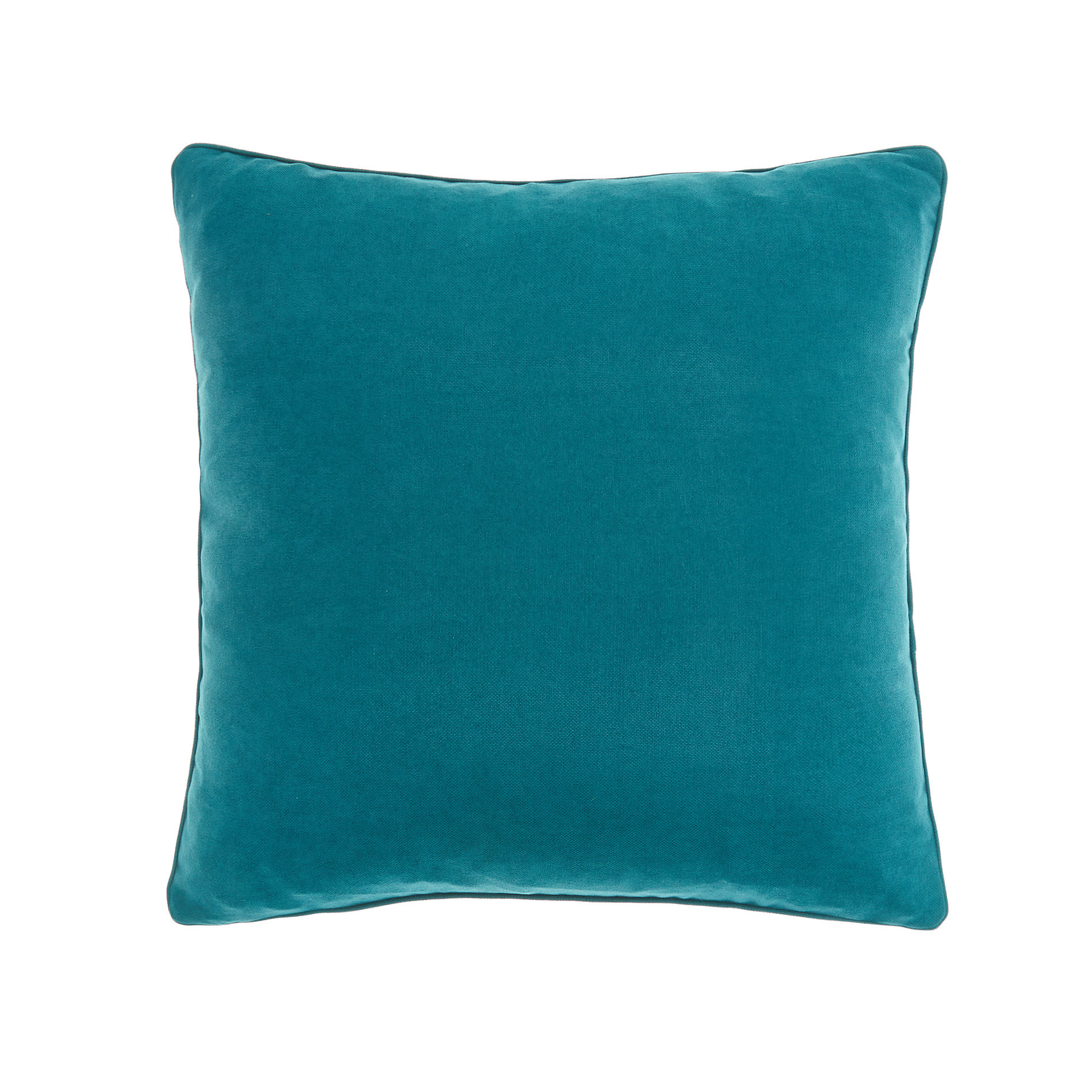 Однотонная меланжевая подушка Coincasa, зелено-голубой