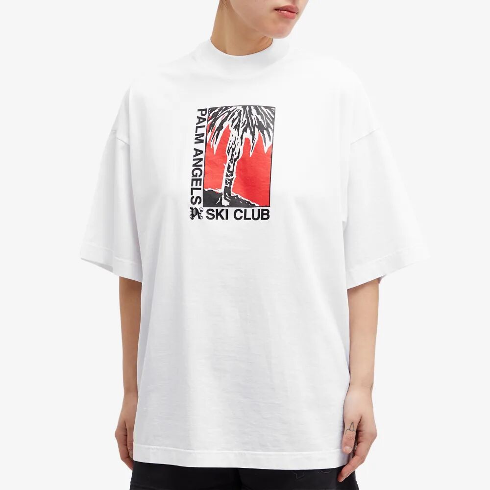 Palm Angels Свободная футболка Palm Ski Club, белый