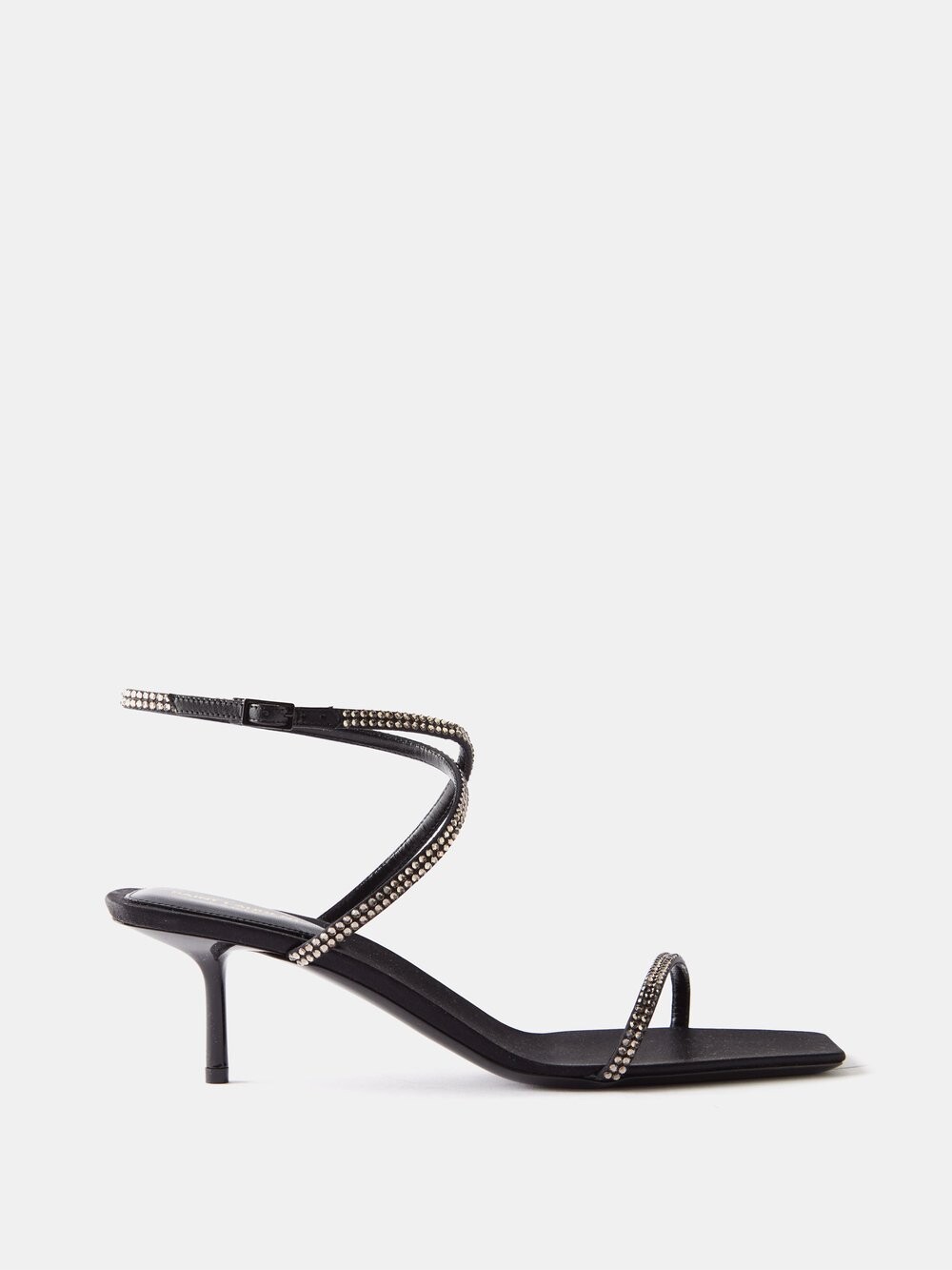 

Босоножки nuit 55 с кристаллами Saint Laurent, черный