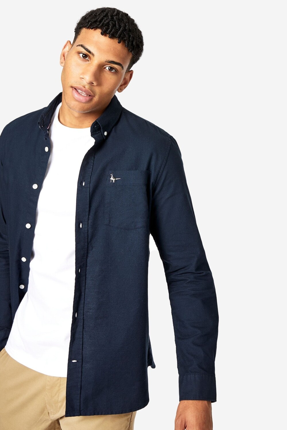 

Темно-синяя оксфордская рубашка Wadsworth Jack Wills, синий