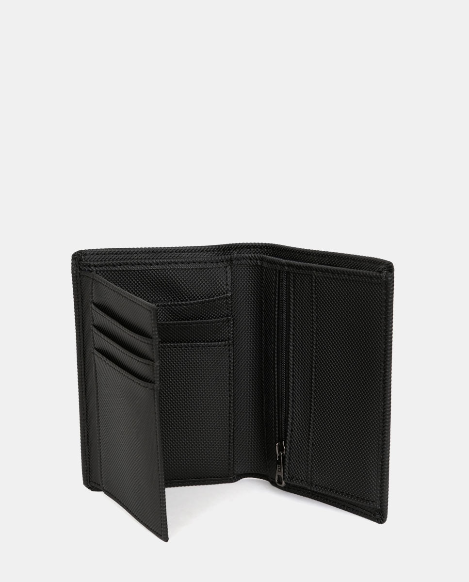 Черный вертикальный кошелек Hexagona, черный черный вертикальный кошелек с монетницей levi s черный