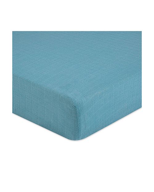 Простыня на подкладке для кроватки Crane Baby, цвет Blue