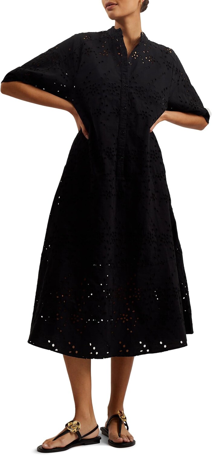 

Платье Ted Baker Nikaia Oversized Broderie Dress, черный