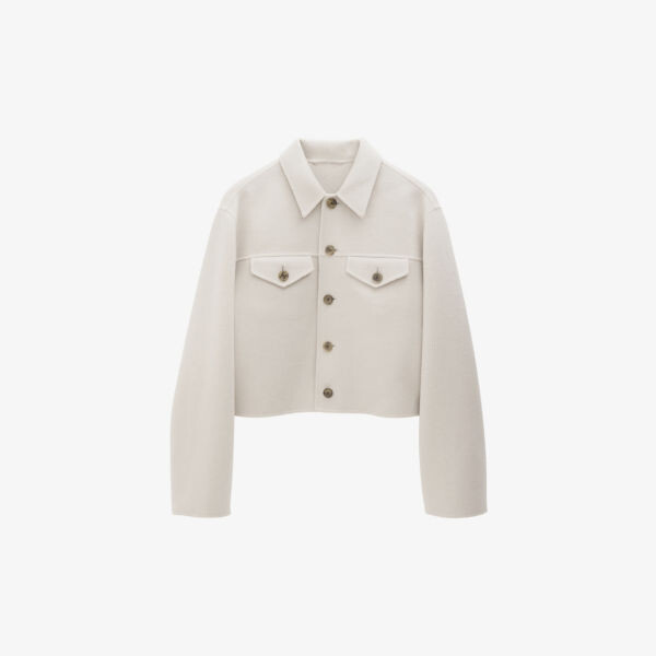 

Куртка из шерсти и кашемира с накладными карманами Filippa K, цвет mousse