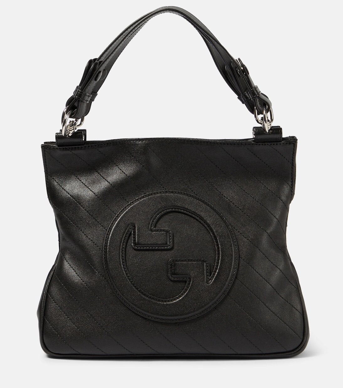 

Маленькая кожаная сумка-тоут gucci blondie Gucci, черный