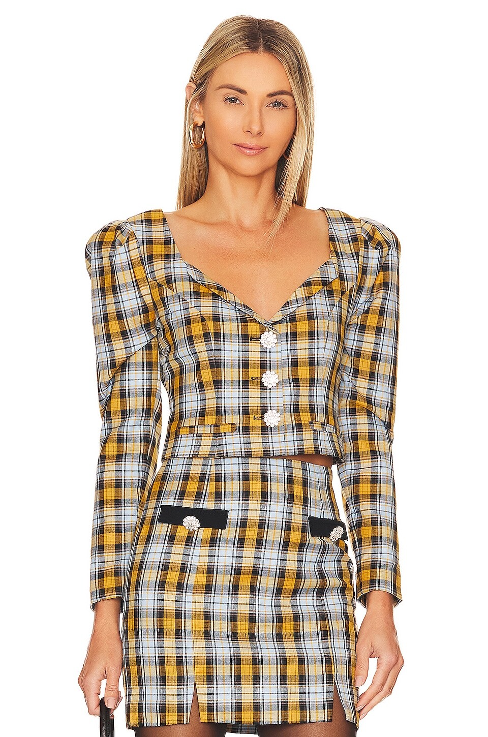 

Топ MAJORELLE Krysta, цвет Blue & Yellow Plaid