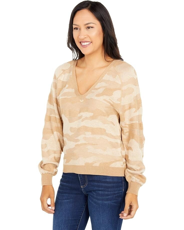 

Свитер Lucky Brand Camo Sweater, цвет Camel Heather