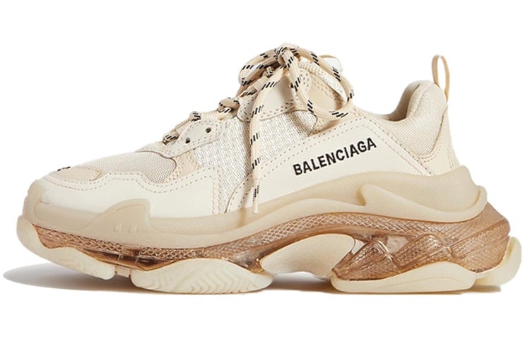 

Кроссовки спортивные Balenciaga Triple S Clear Sole, бежевый