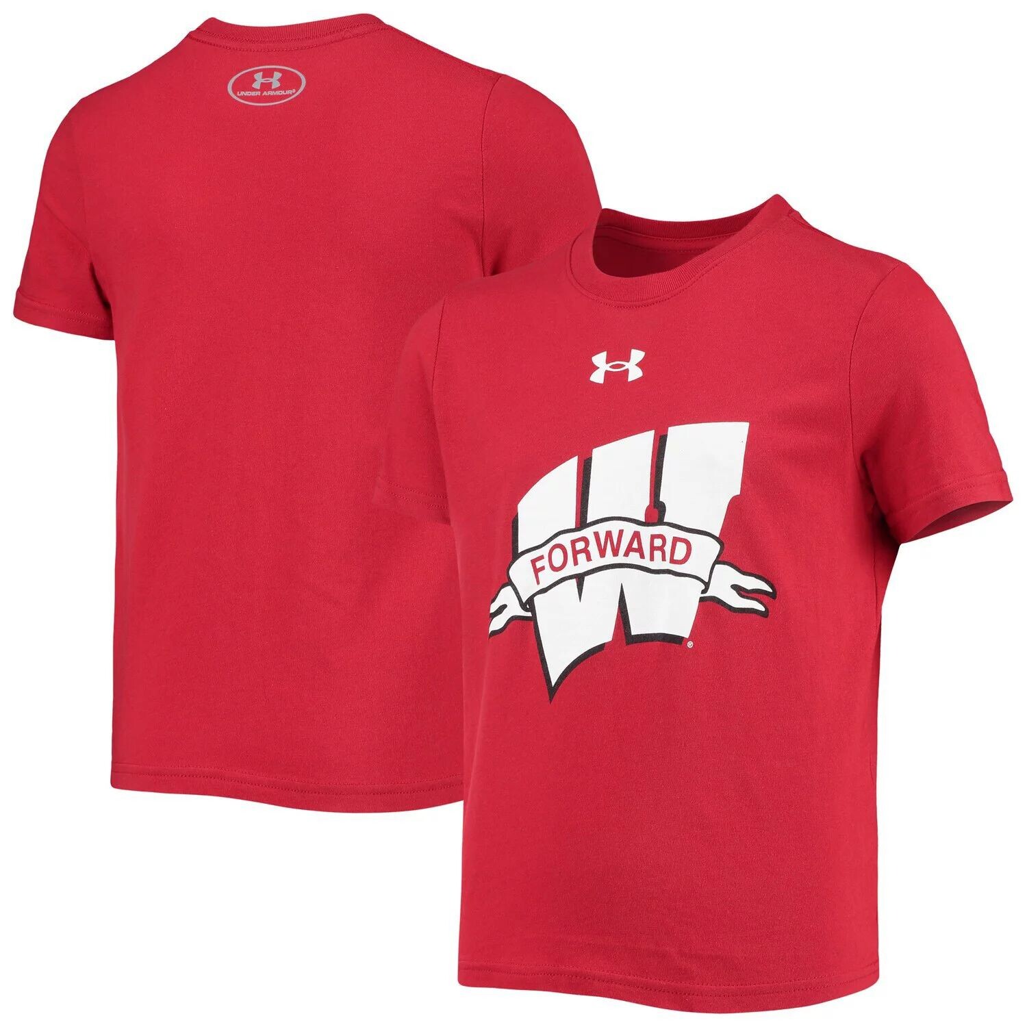 

Футболка Youth Under Armour Red Wisconsin Badgers Forward Under Armour