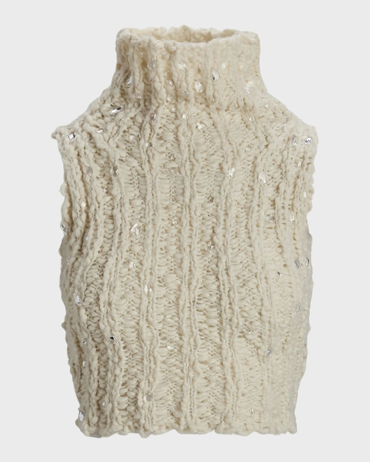 

Водолазка без рукавов с украшением Ralph Lauren Collection, цвет Cream