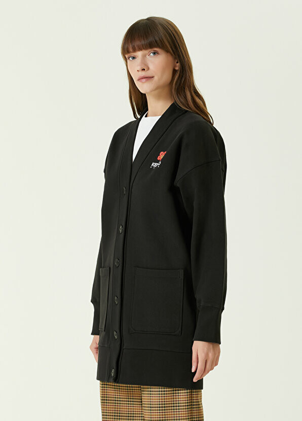 

Черный кардиган с логотипом Kenzo