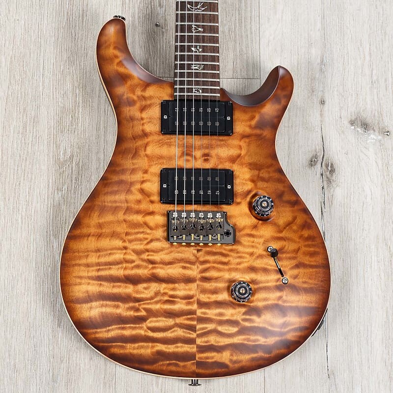 

Электрогитара PRS Paul Reed Smith Wood Library Custom 24 Guitar, Brazilian Rosewood, Quilt, Satin Copperhead Burst