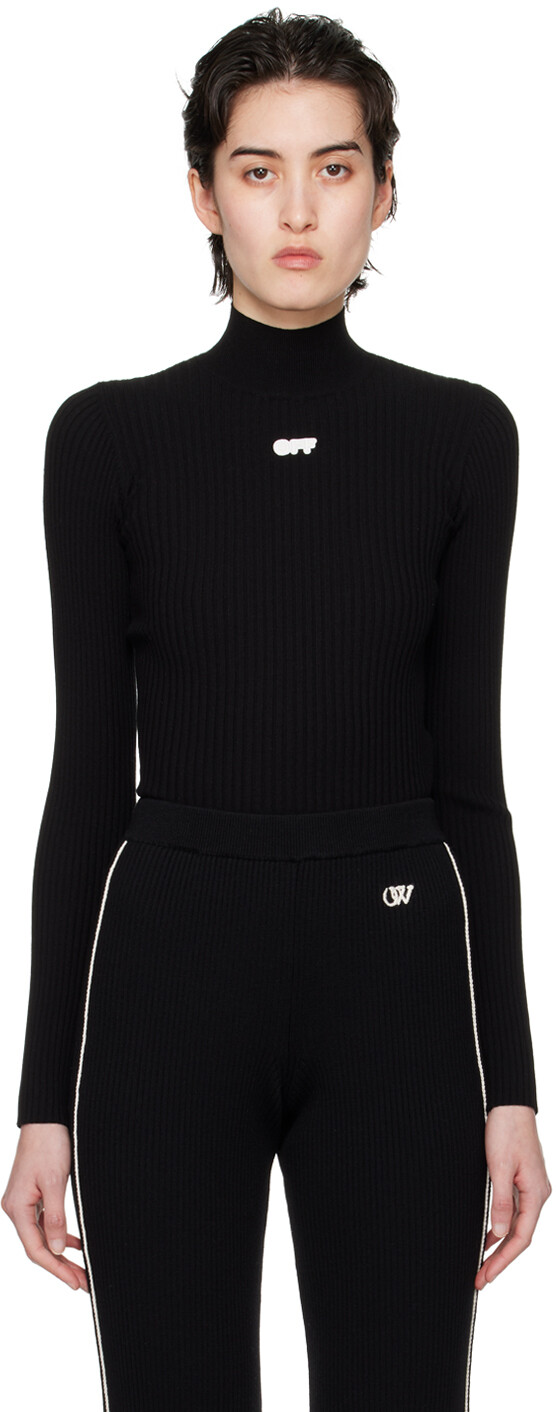 

Черная водолазка с нашивками Off-White