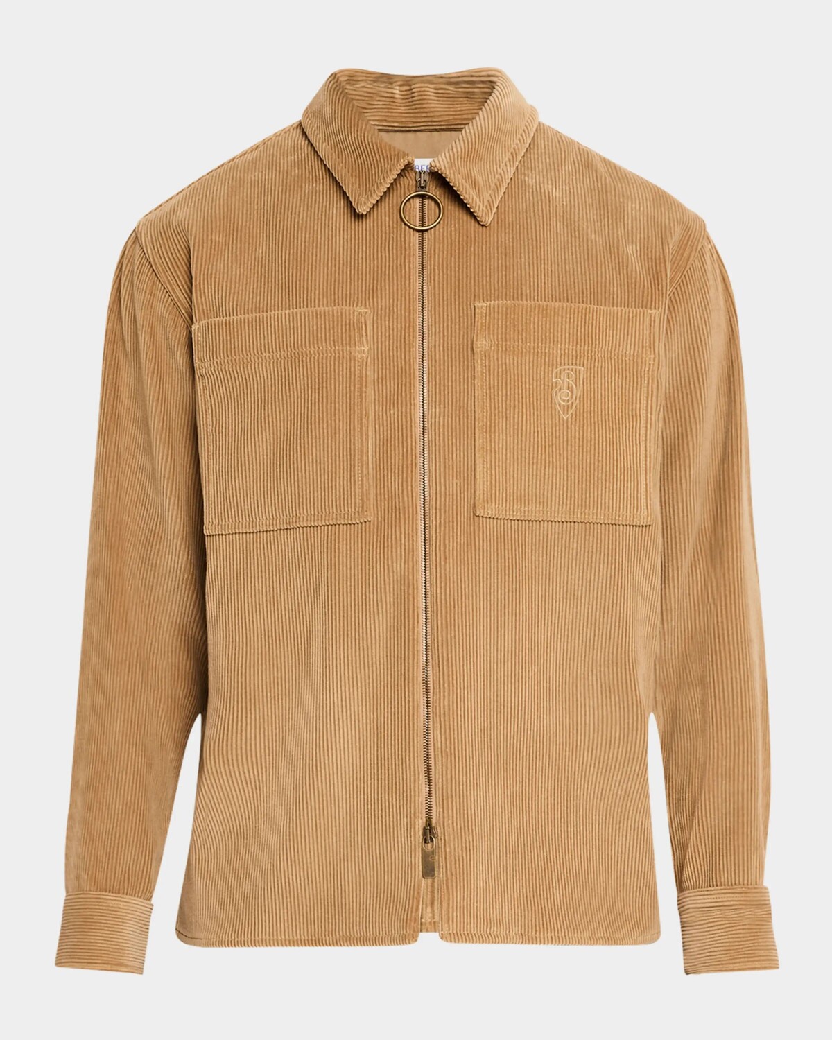 

Мужская вельветовая рубашка на молнии Burberry, цвет Teddy