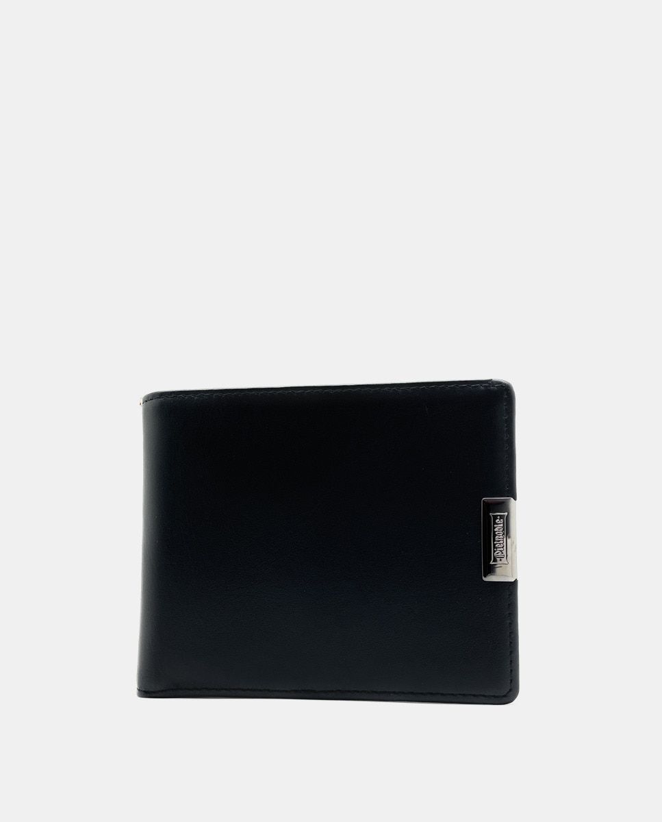 Черный кожаный кошелек Pielnoble, черный черный кожаный кошелек с внутренней сумочкой pielnoble черный