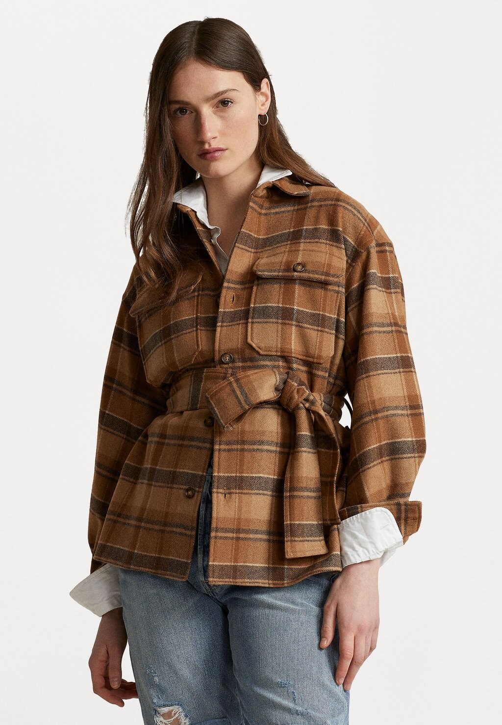 

Рубашка Polo Ralph Lauren С ДЛИННЫМ РУКАВОМ НА ПУГОВИЦАХ СПЕРЕДИ, коричневый