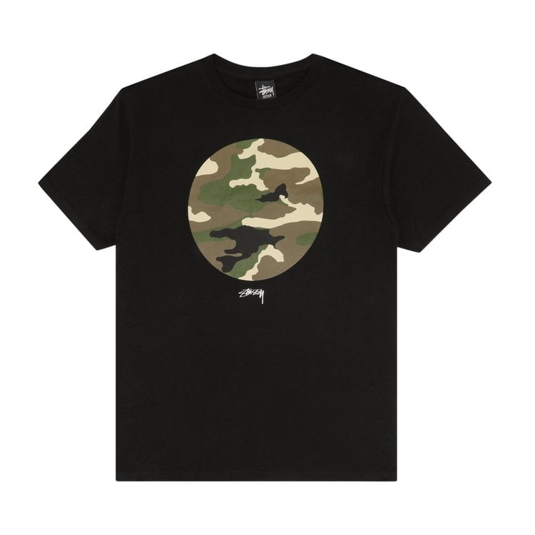 

Футболка Stussy Camo 'Black/Green', черный