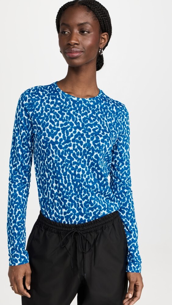

Футболка Proenza Schouler Printed Leopard, синий