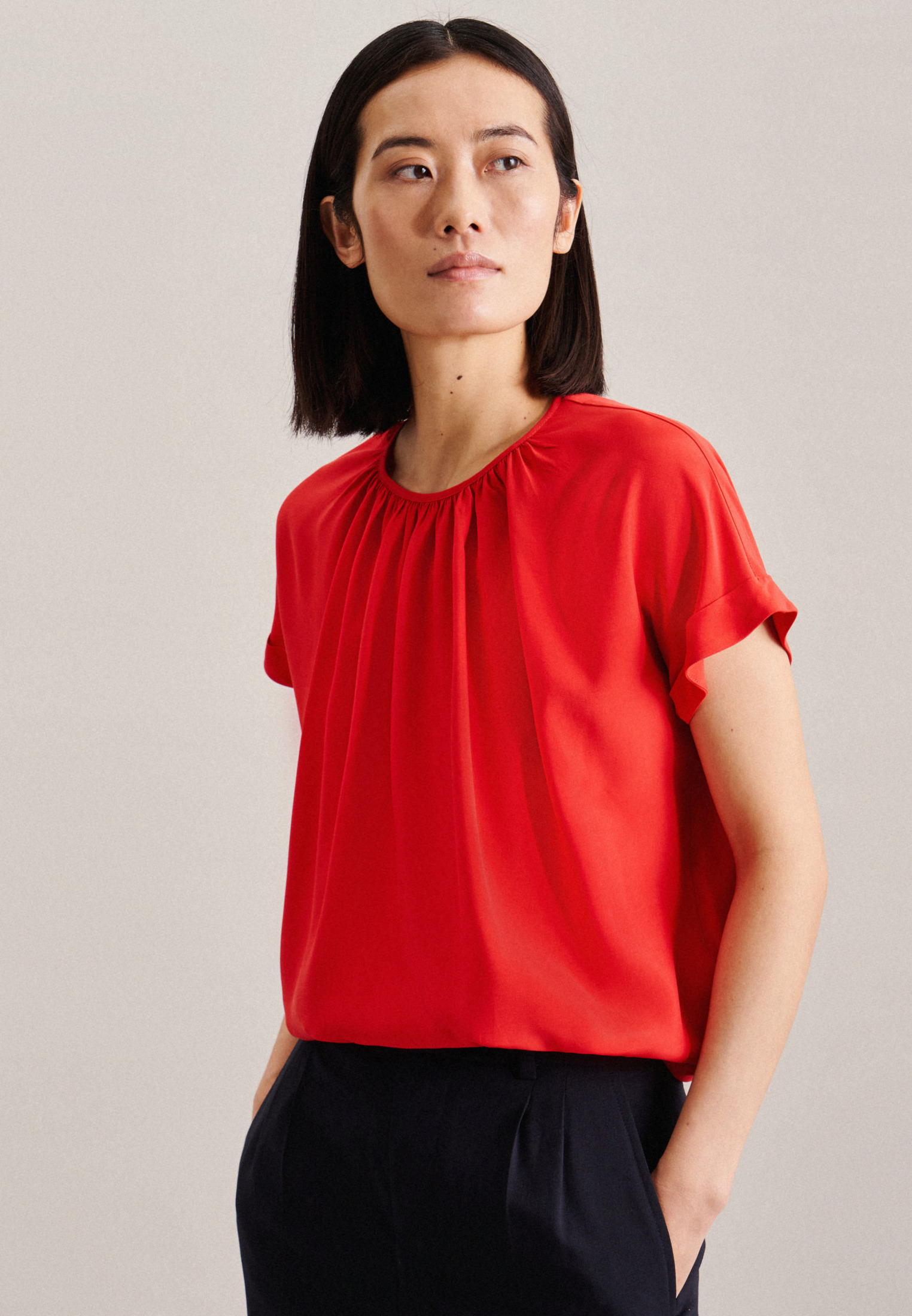 Блуза Seidensticker Shirt Regular, красный