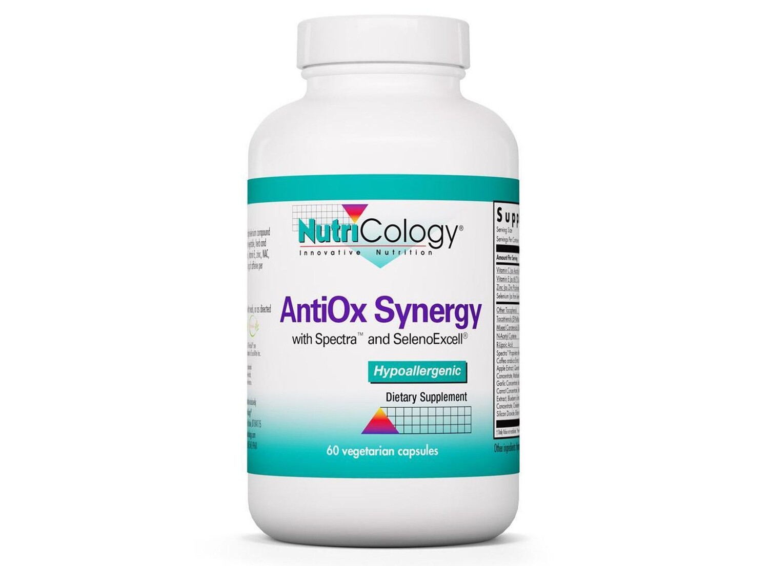

Nutricology, AntiOx Synergy, 60 вегетарианских капсул