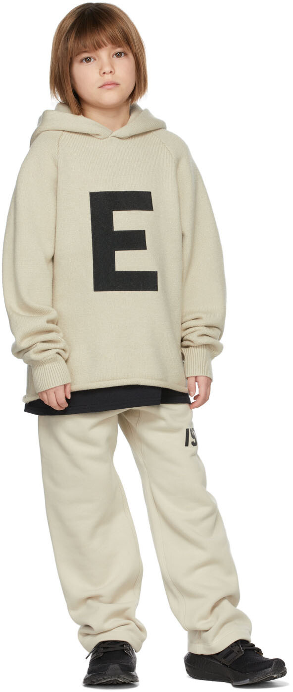 

Детское бежевое вязаное худи Big E Fear of God ESSENTIALS