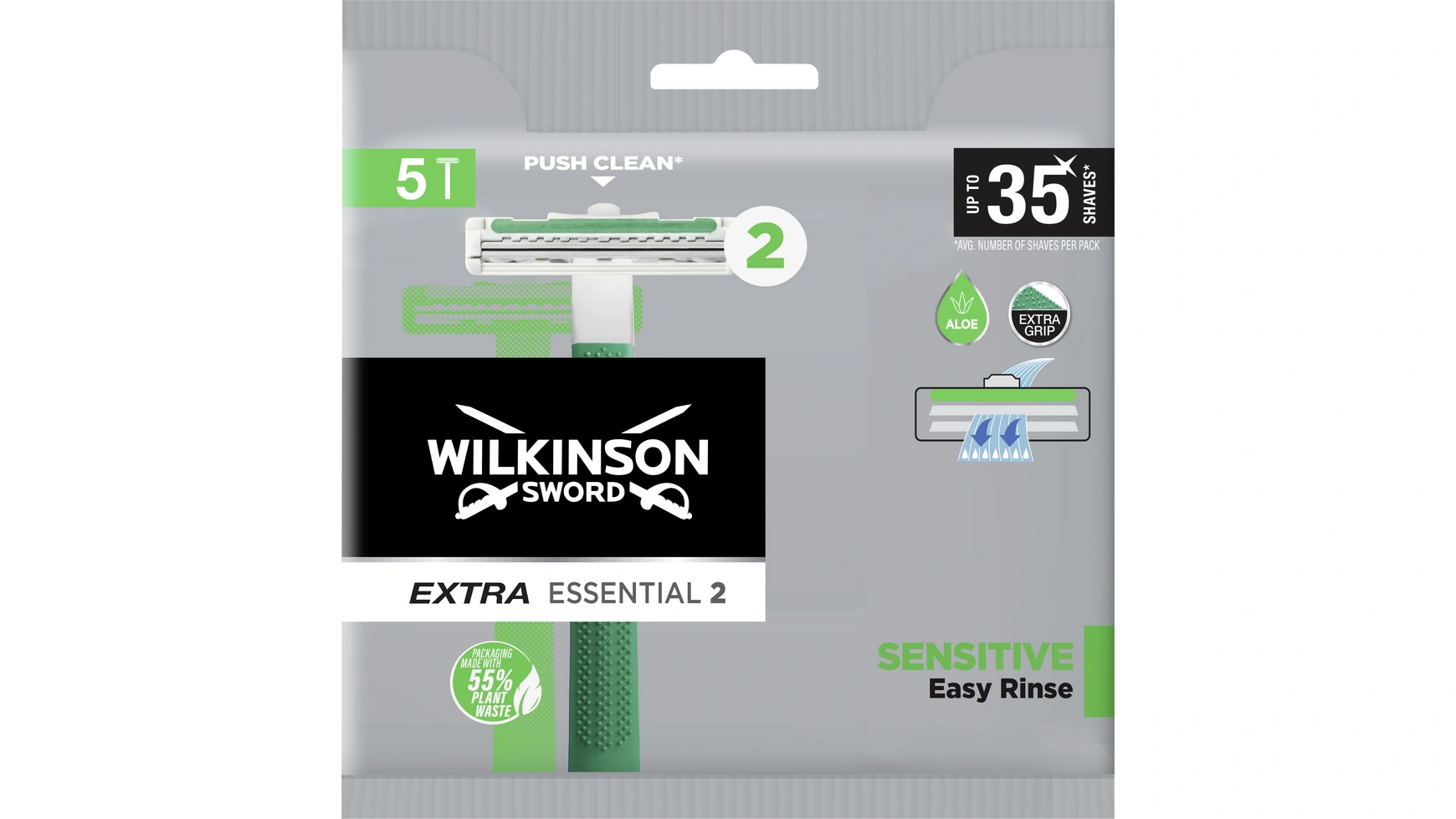 

Одноразовые бритвы sword extra 2 essential sensitive Wilkinson