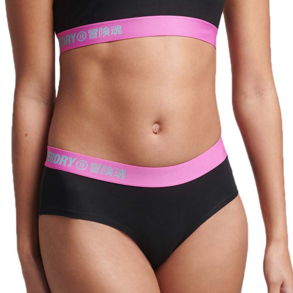 

Трусы Superdry Offset Logo Hipster NH, черный