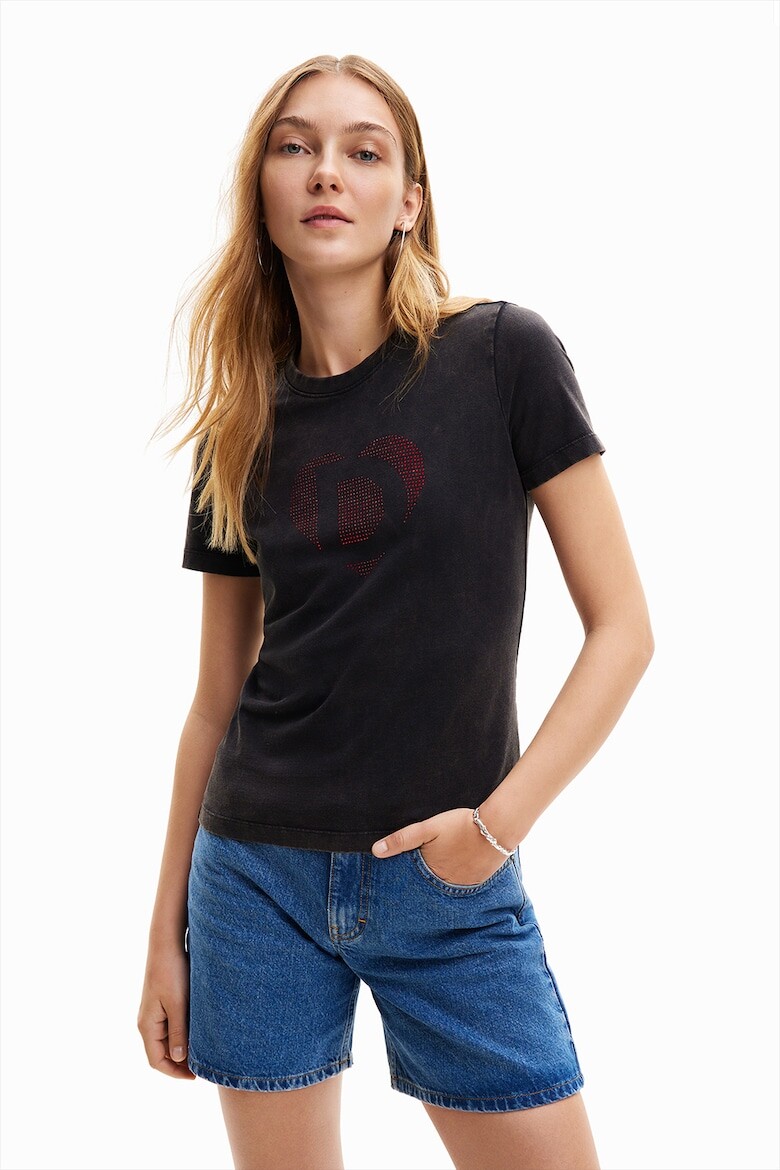 

Боди с декоративными камнями Desigual, красный