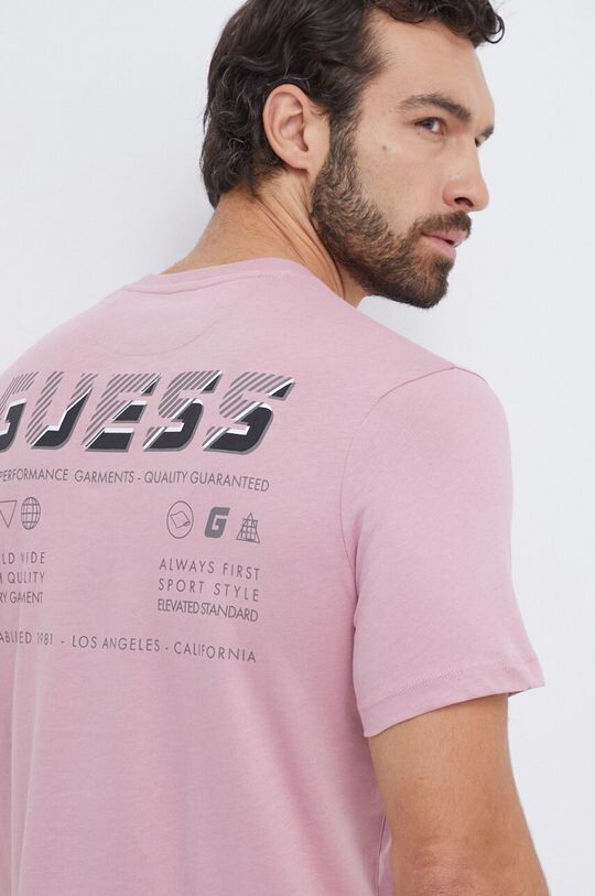 

Футболка из хлопка Guess, розовый