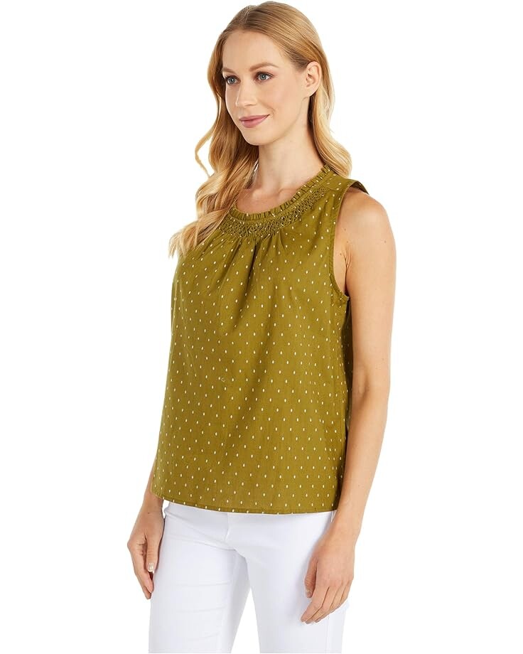 

Топ Lucky Brand Smocked Woven Tank Top, цвет Grape Leaf