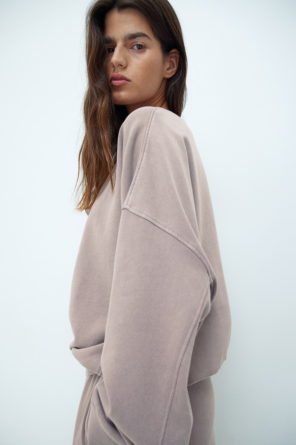 

Толстовка оверсайз H&M, бежевый