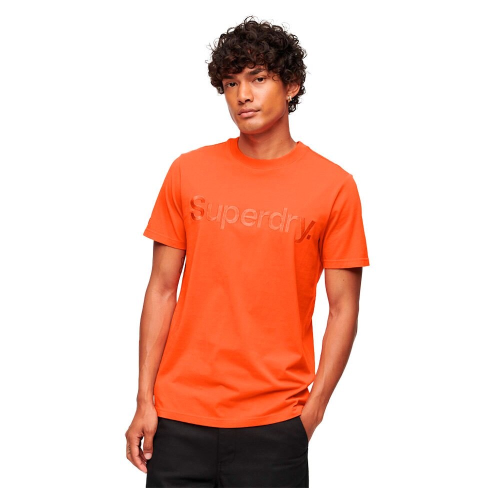 

Футболка Superdry Tonal Embroidered Logo Short Sleeve Round Neck, оранжевый