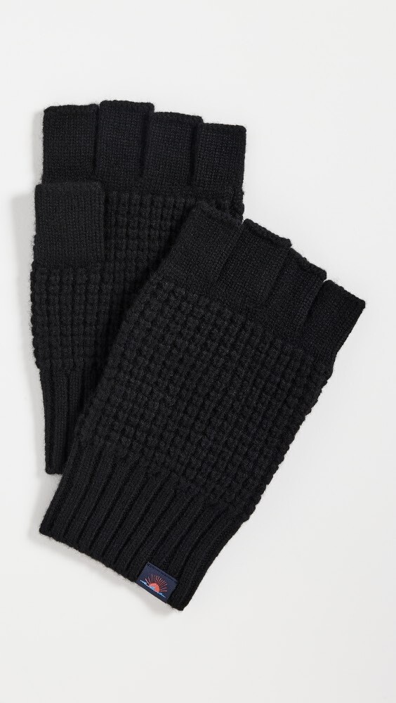 

Перчатки Faherty Waffle Fingerless, черный