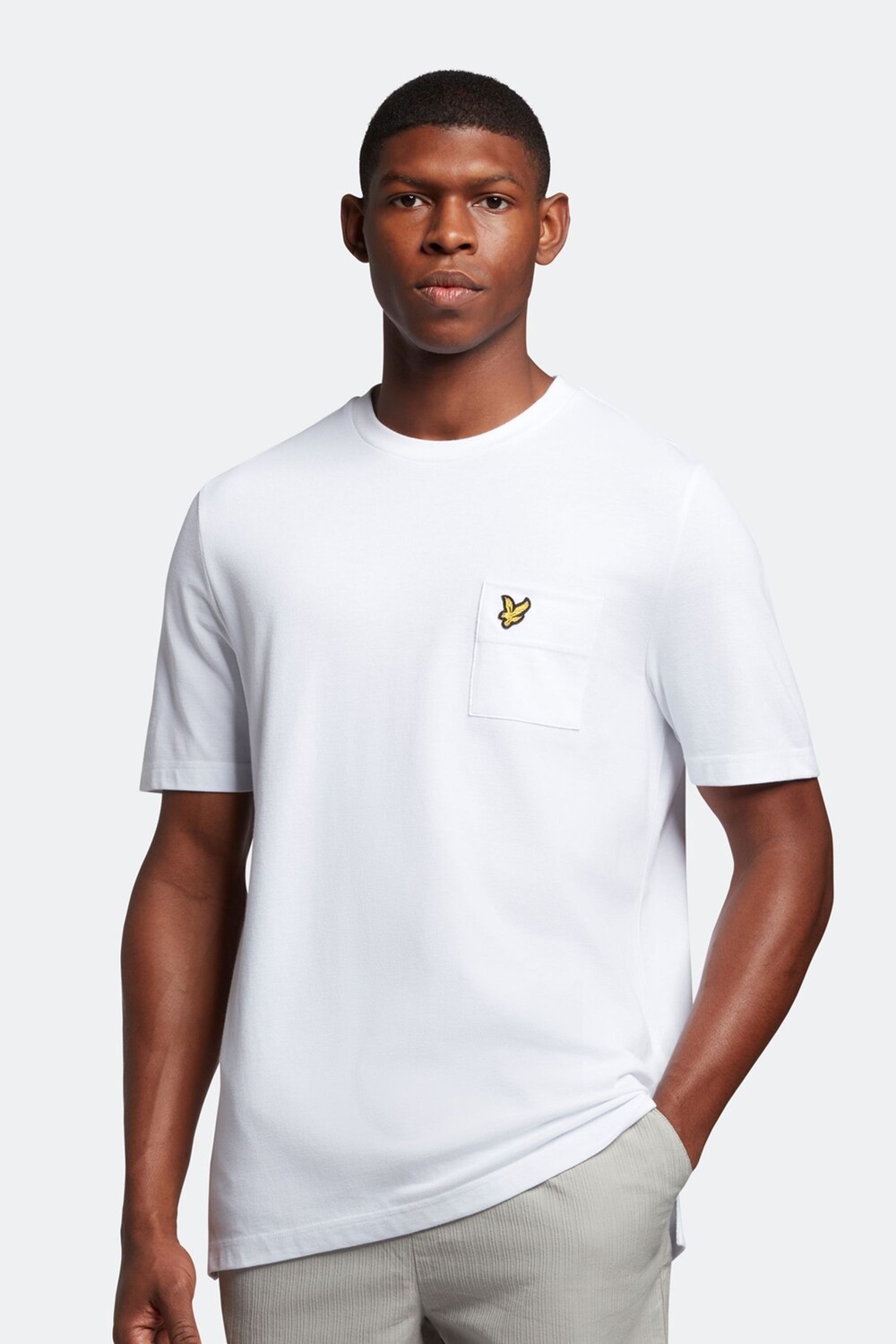 

Белая футболка в стиле милитари Lyle & Scott, белый