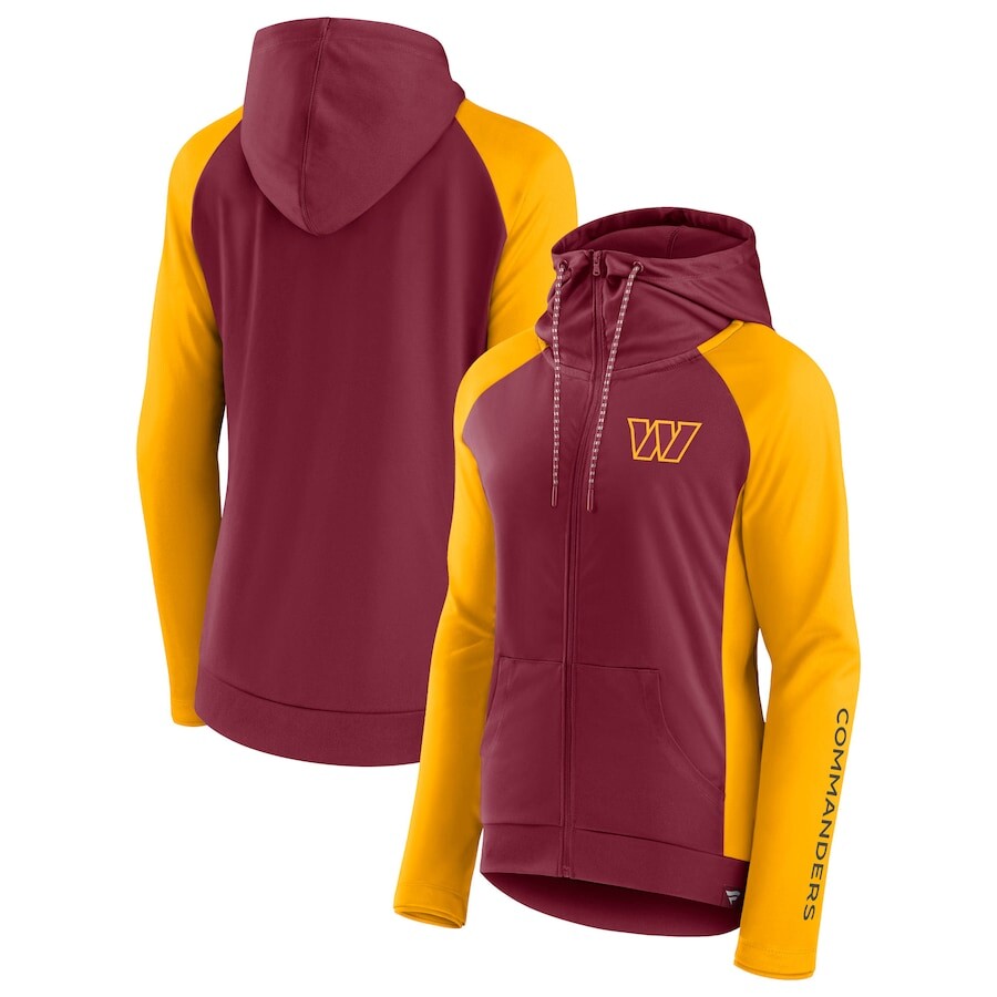 

Толстовка на молнии Fanatics Branded Washington Commanders, бордовый