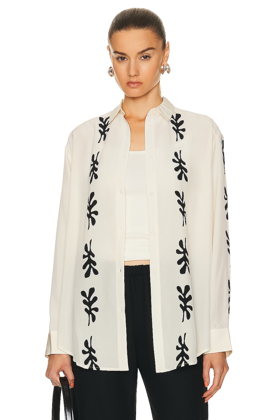Рубашка Matteau Long Sleeve Silk, цвет Fig Leaf Ivory fig leaf