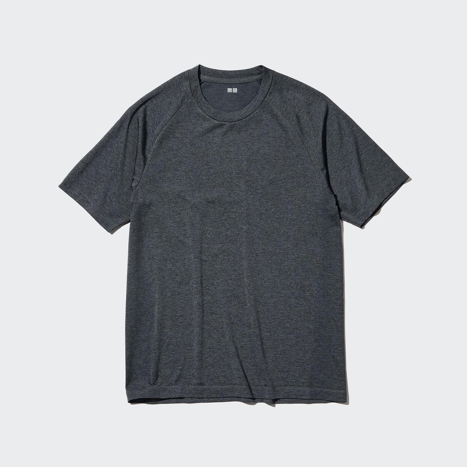 

Футболка DRY-EX с круглым вырезом и короткими рукавами UNIQLO, темно-серый