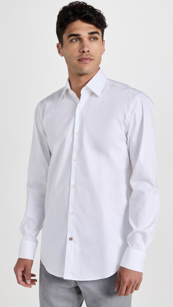 

Рубашка BOSS Slim Fit Easy Iron Cotton Poplin, белый