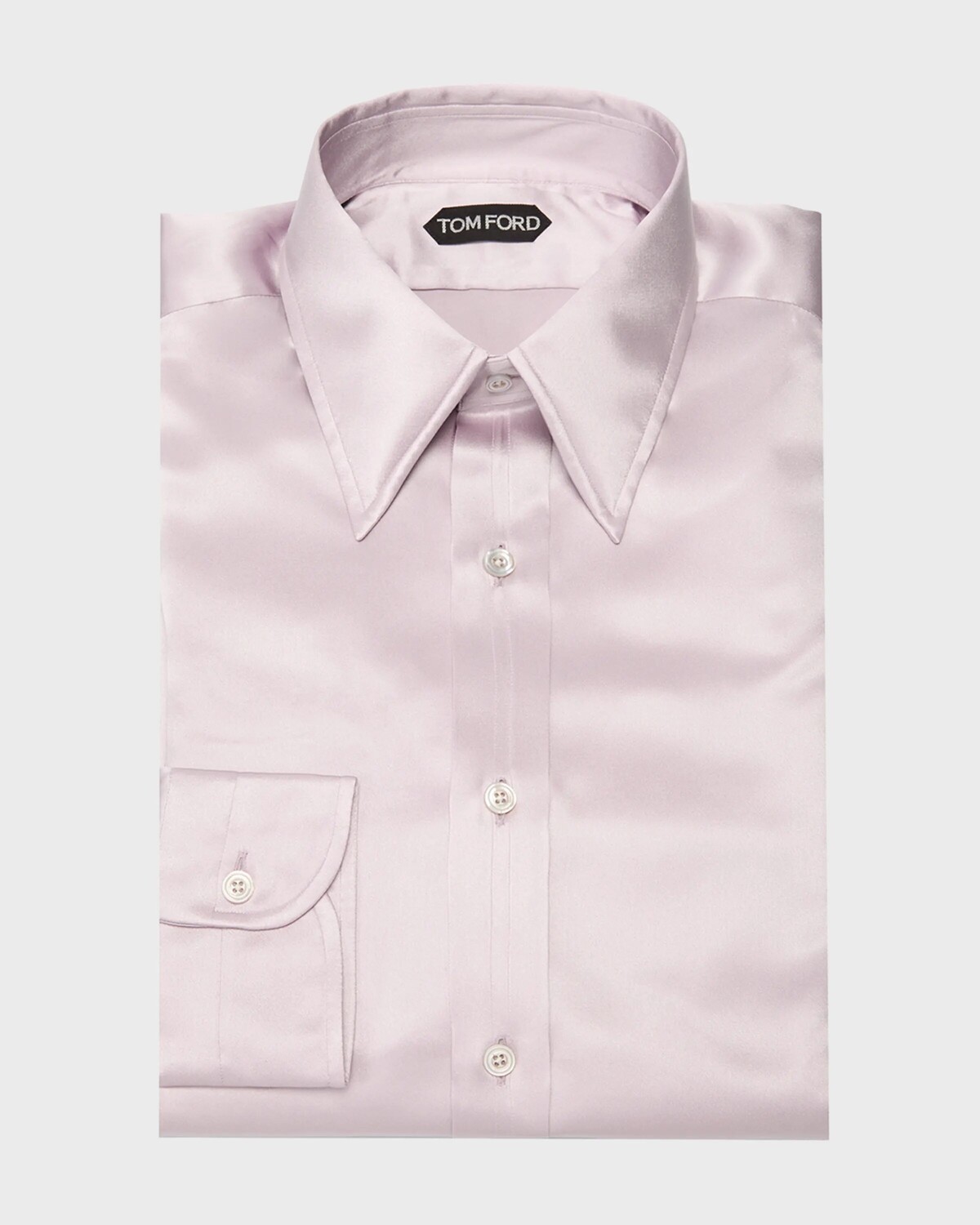 

Мужская шелковая классическая рубашка Charmeuse Slim Fit TOM FORD, цвет Dusty Lilac