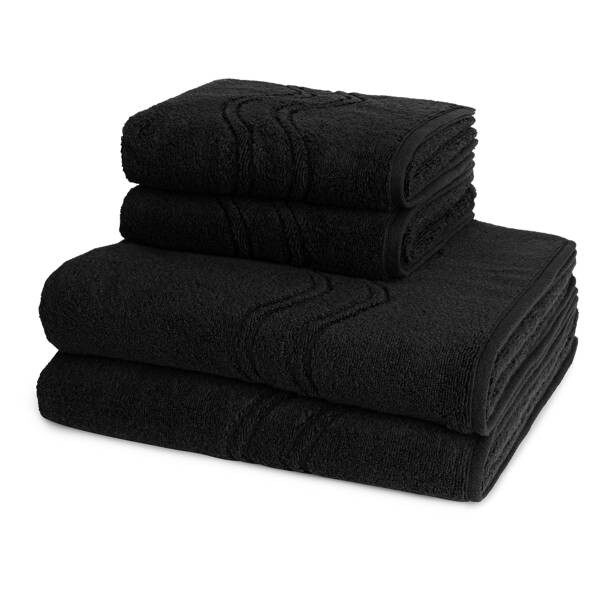 

Cashmere feeling Набор полотенец Ross (4 шт), 50x1x100 см, черный